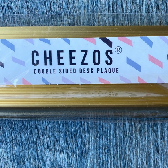 NWT Cheezos Double Sided Desk Plaque - Picture 7 of 8